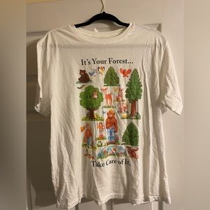 Womens, large, Smokey the Bear tee.